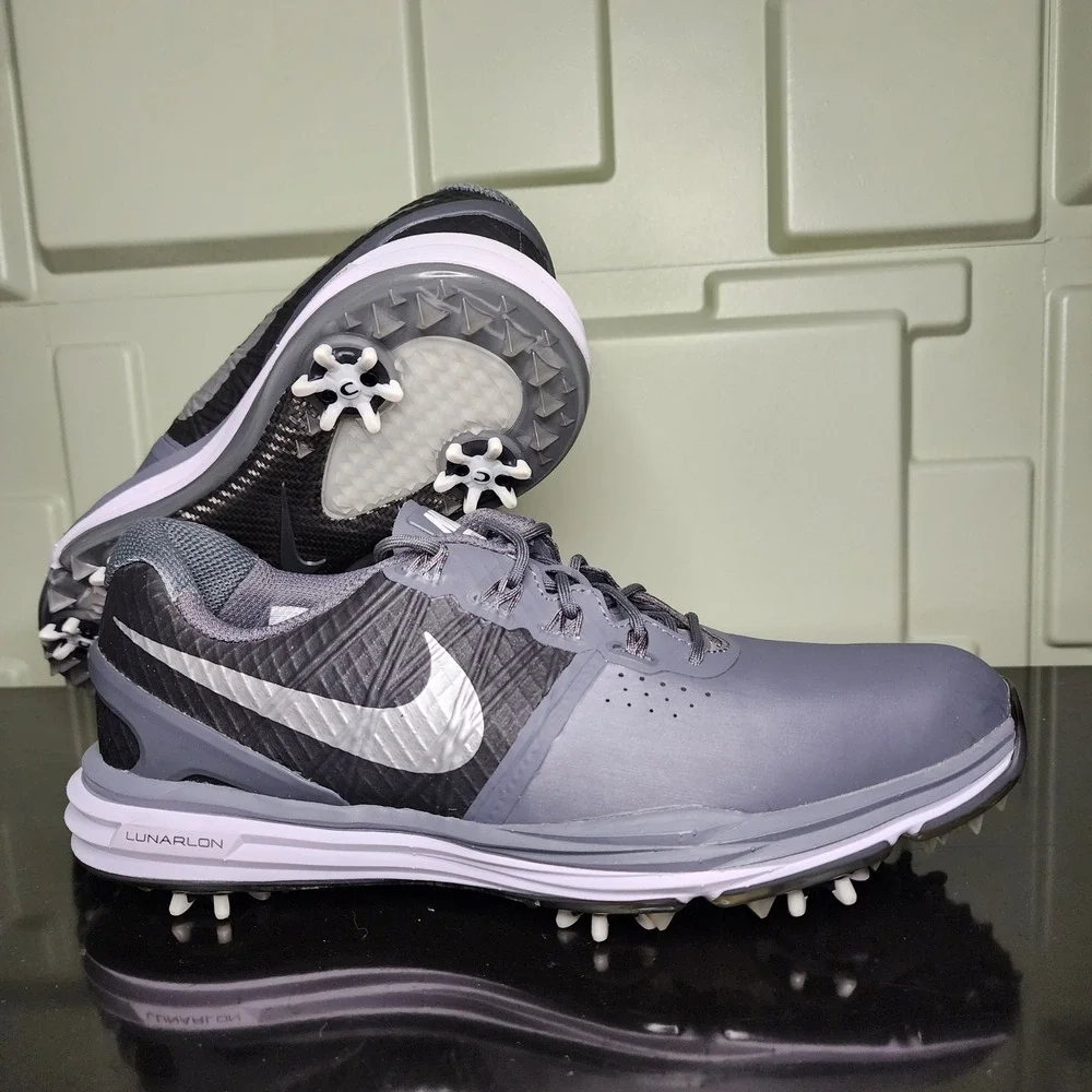 Nike Lunar Control 3 Golf Shoes Womens 7 Gray Spiked Lunarlon No Original Box